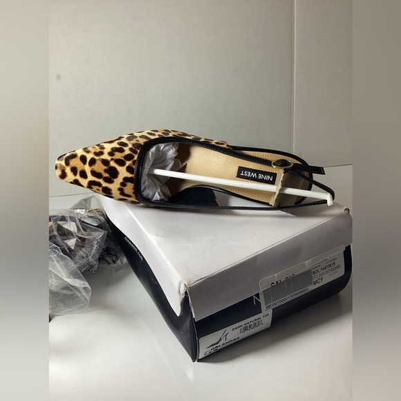 Nine West Orlanda slingback stiletto pump in a leopard print. - Picture 14 of 16